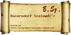 Baiersdorf Szelemér névjegykártya